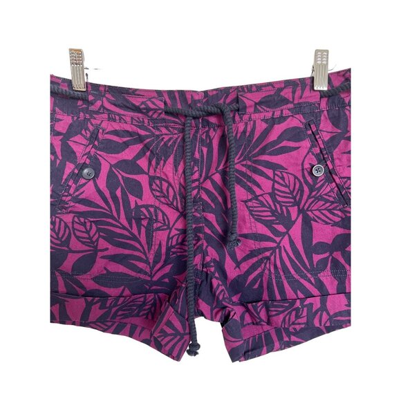 Loft Violet Palm Print Shorts - Picture 2 of 4